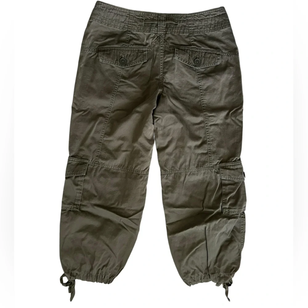 Ann Taylor Loft Marisa Olive Green Cropped Cargo Jogger Style Pants 2
